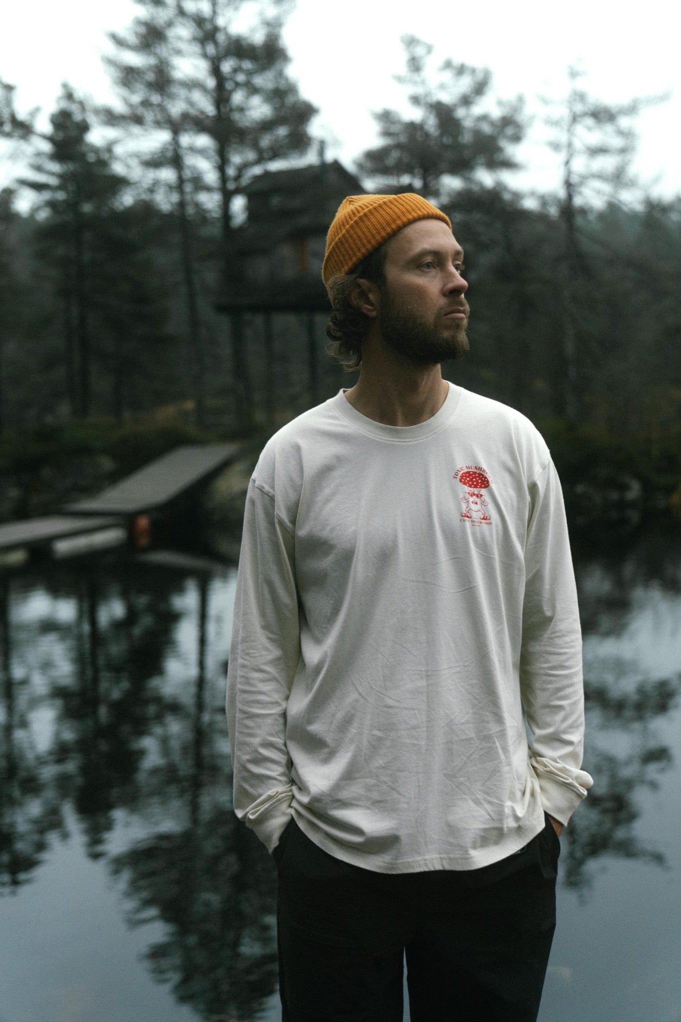 LAKOR Toxic Mushroom Boxfit LS T-shirt T-Shirt Rainy Day