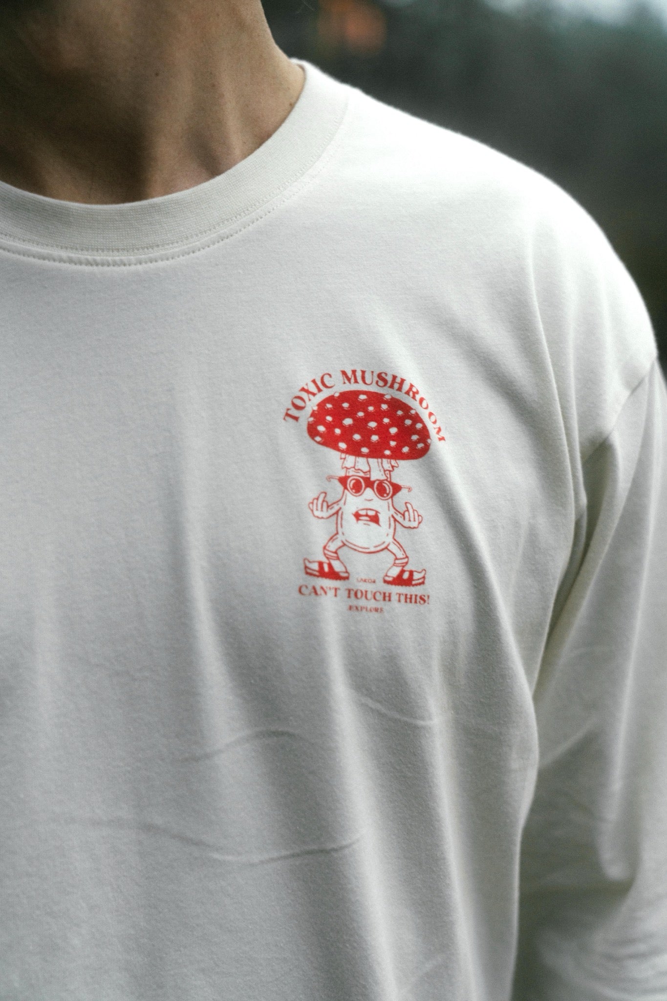 LAKOR Toxic Mushroom Boxfit LS T-shirt T-Shirt Rainy Day