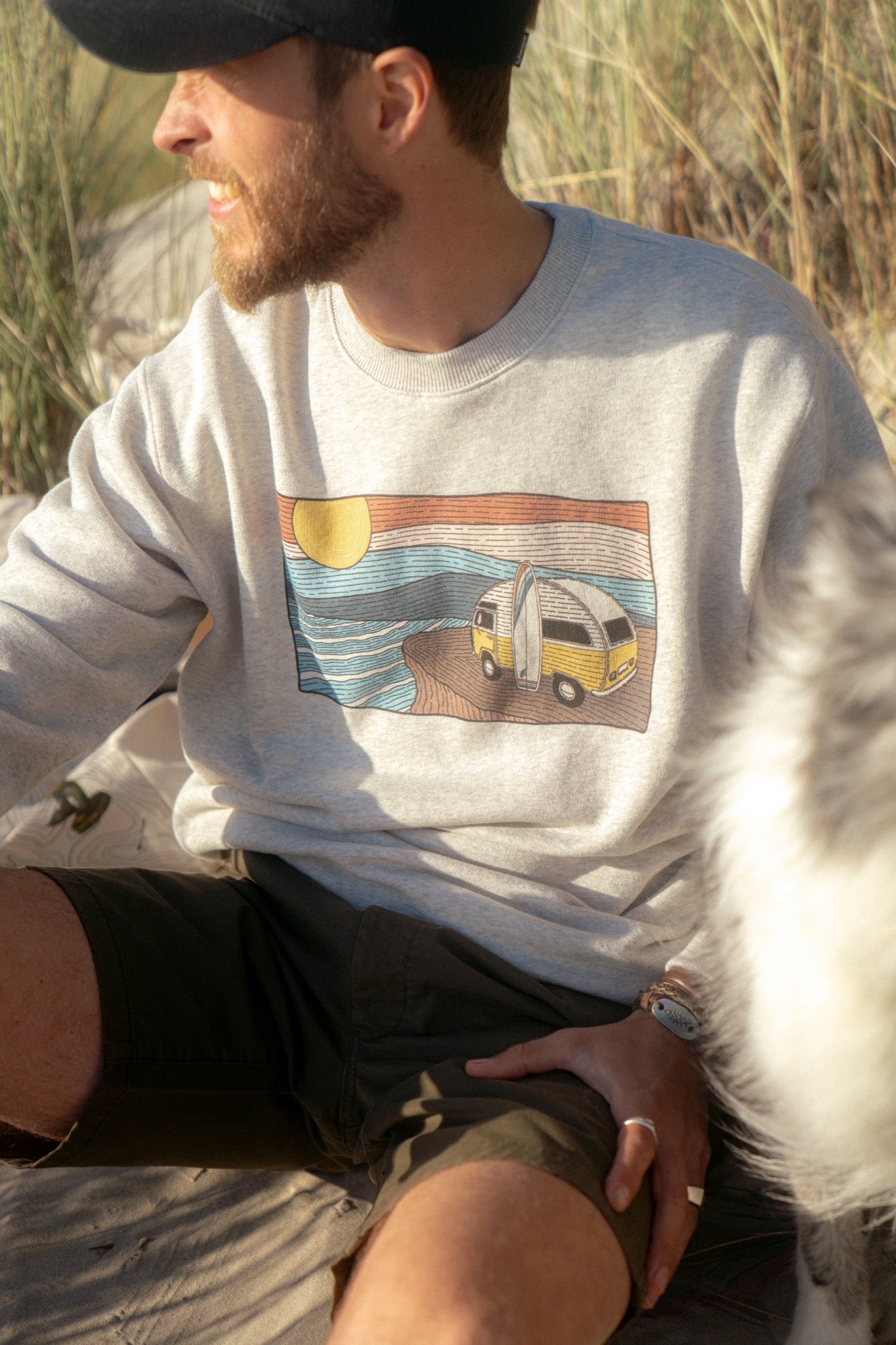 LAKOR Trippin' Crewneck Sweatshirt Oatmeal Melange