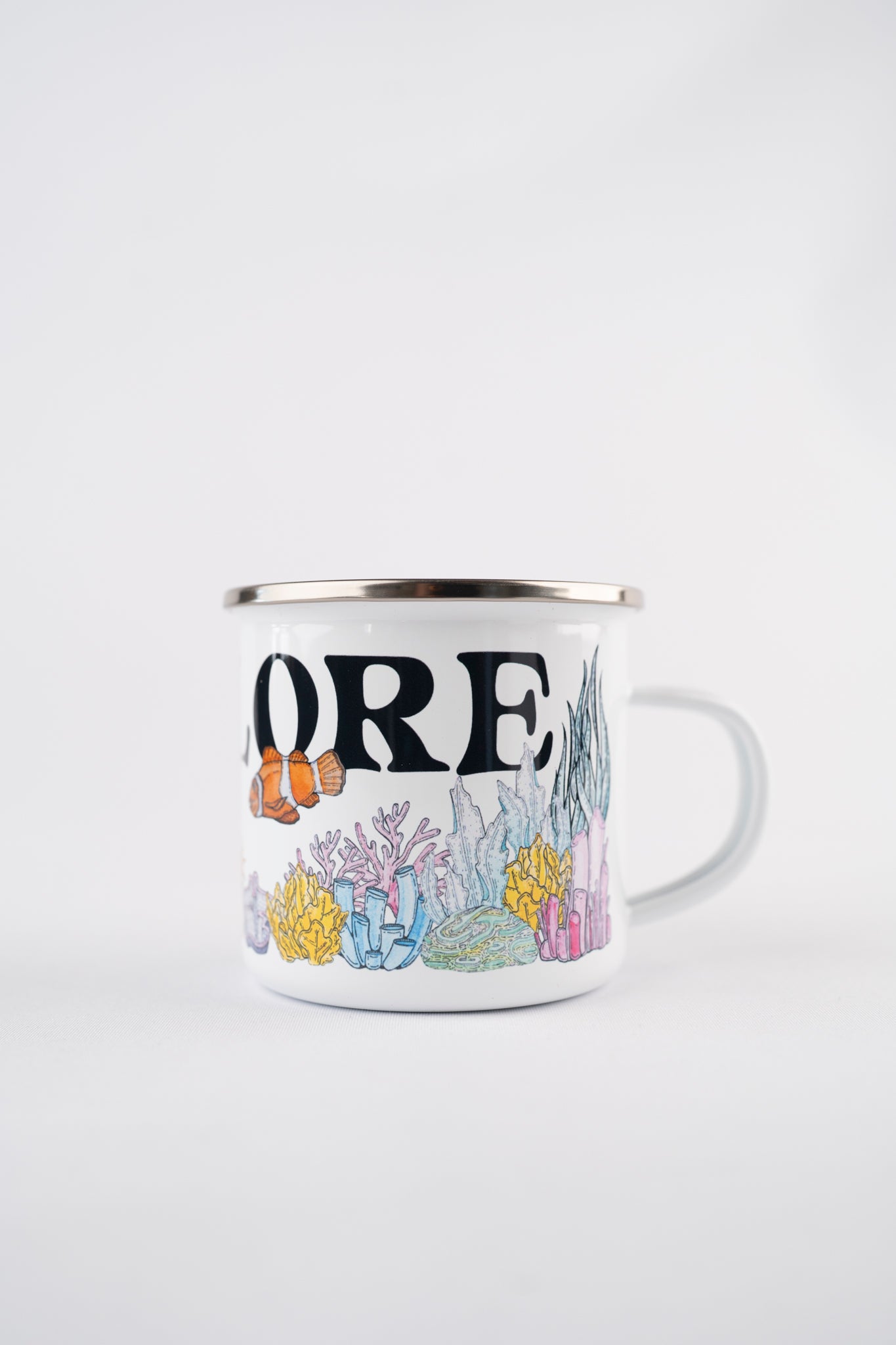LAKOR Underwater Garden Enamel Mug Mug White