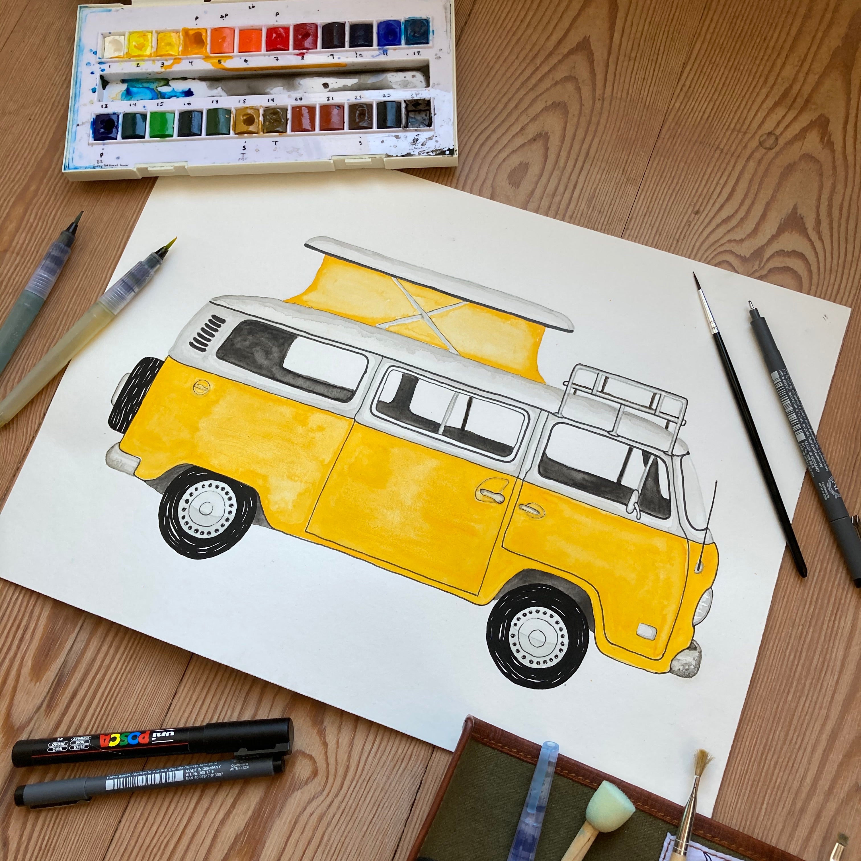 Van Life Plakat - White