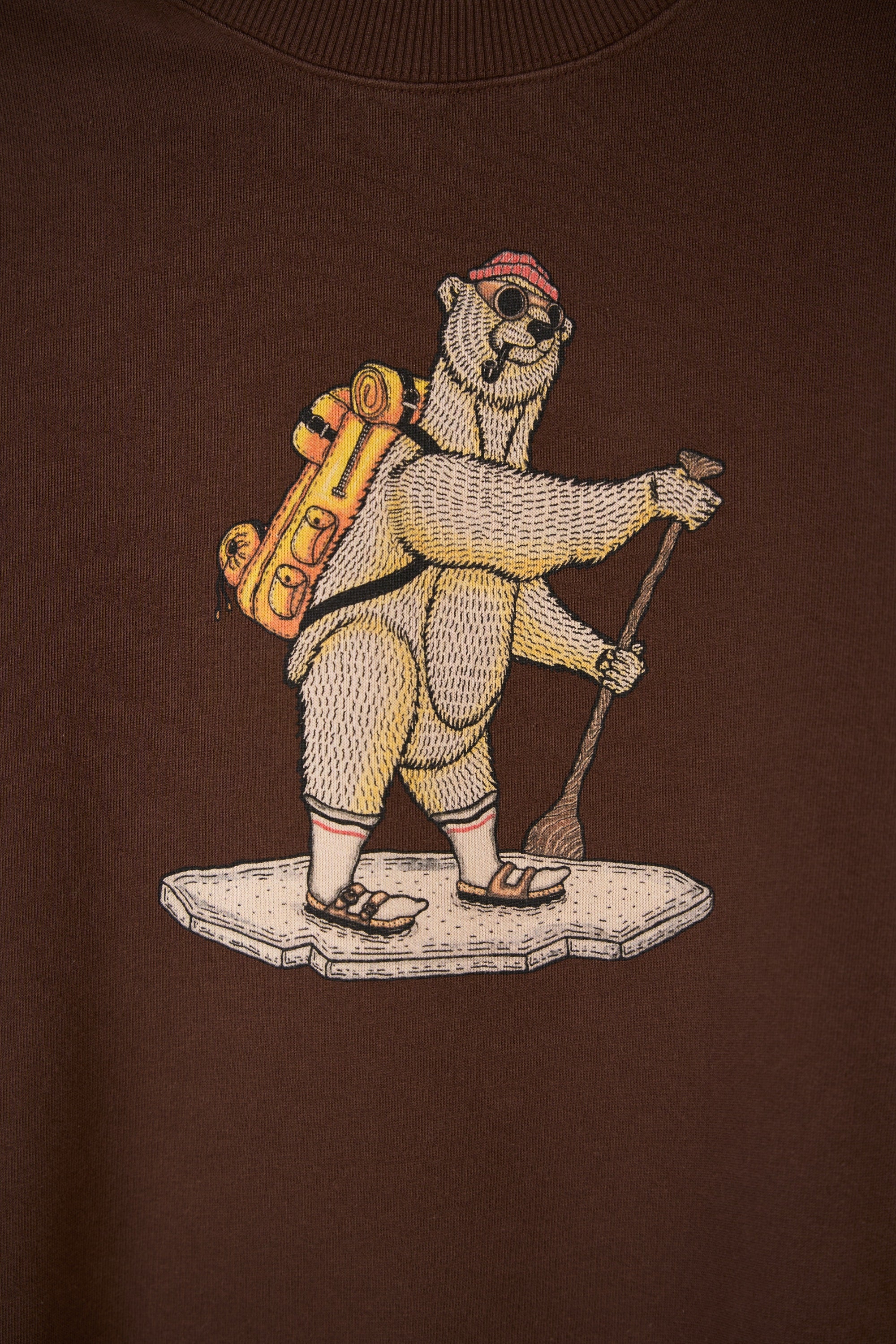 LAKOR WASSUP Crewneck Sweatshirt Chicory Coffee