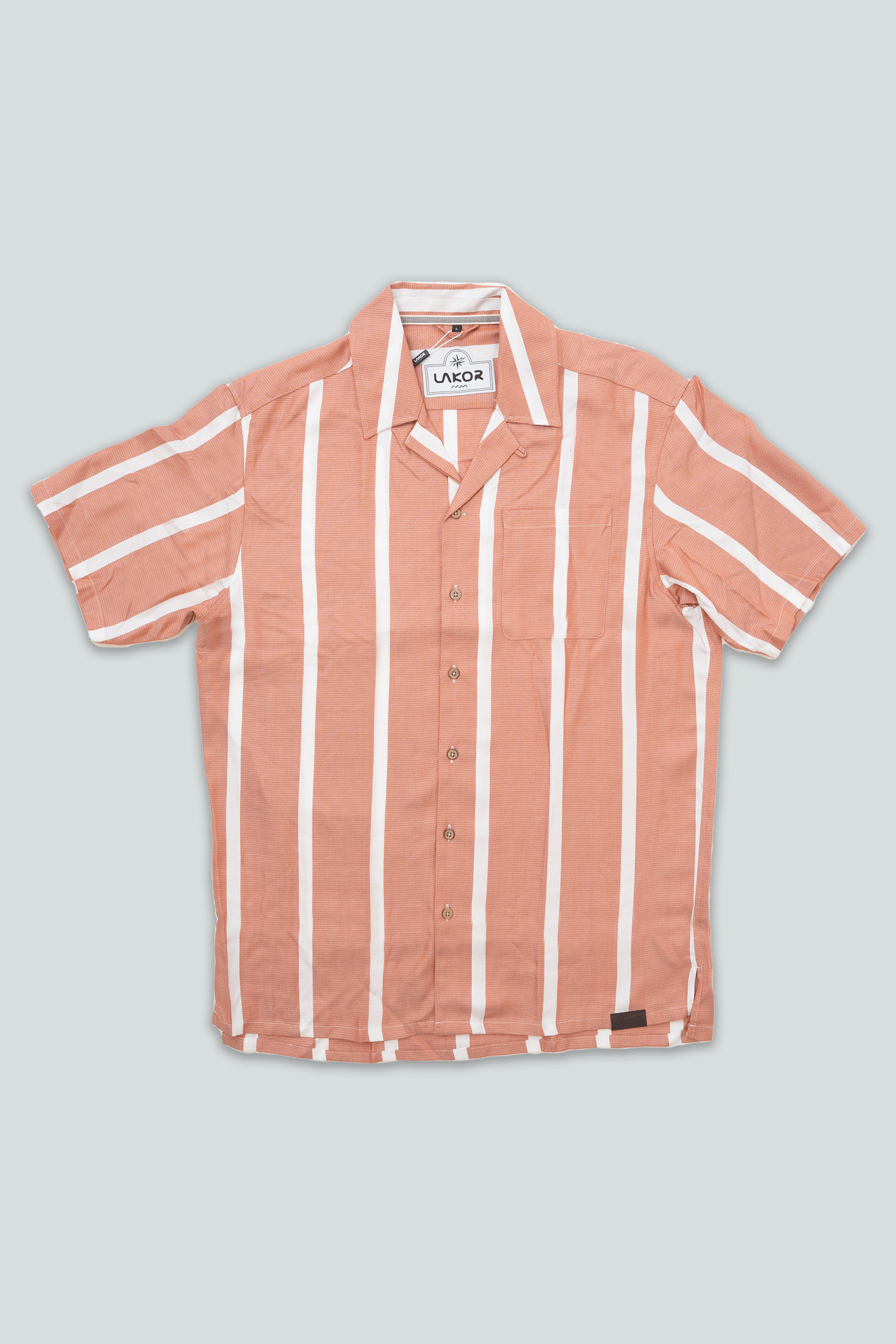 LAKOR Wide Stripe Shirt Short Sleeve Shirt Mango