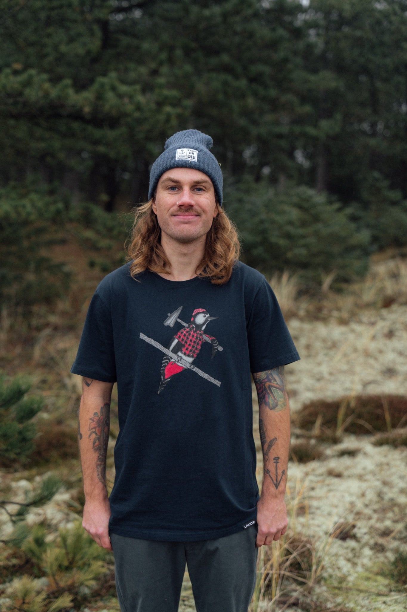 LAKOR Woodpecker T-shirt T-Shirt Blueberry