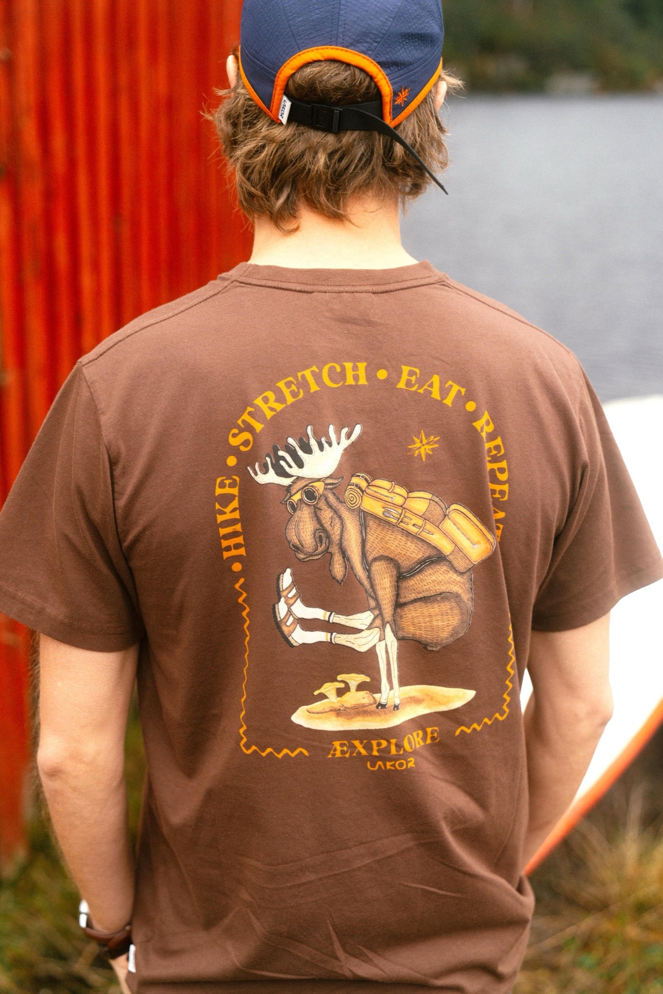 LAKOR Yoga Moose T-shirt T-Shirt Chicory Coffee