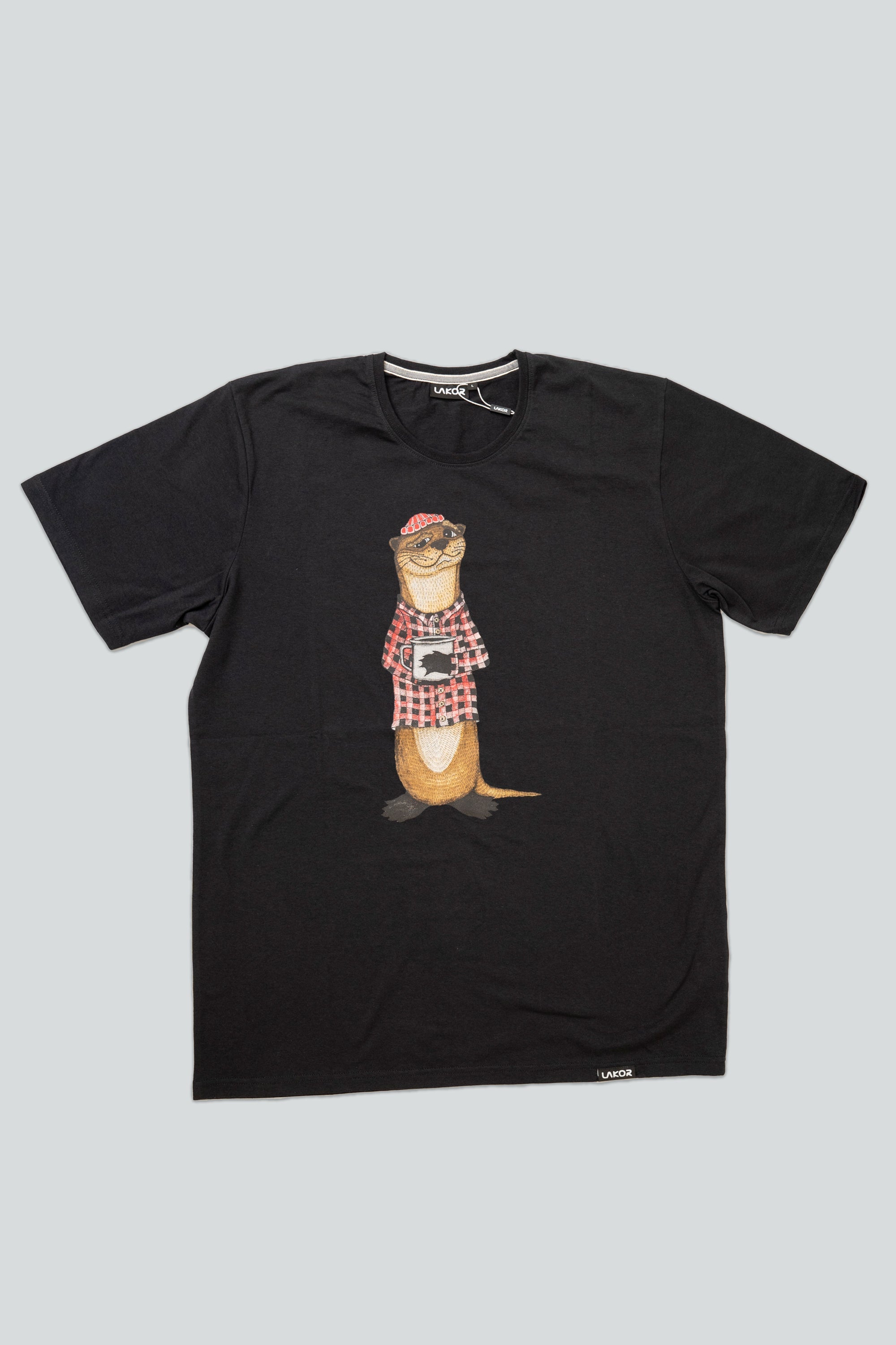An Otter Coffee T-shirt (Black)