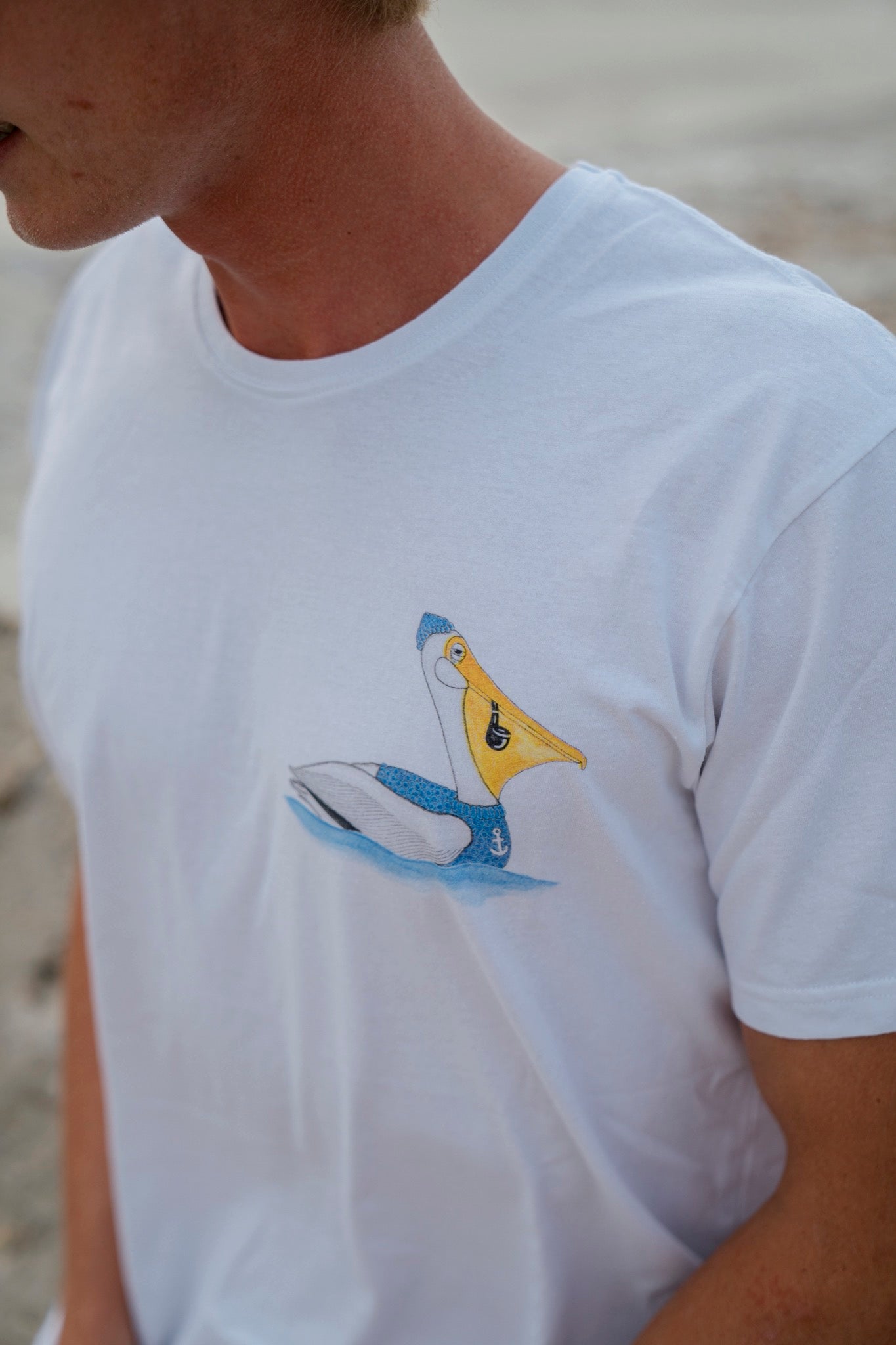 Sailing Pelican T-shirt (White)