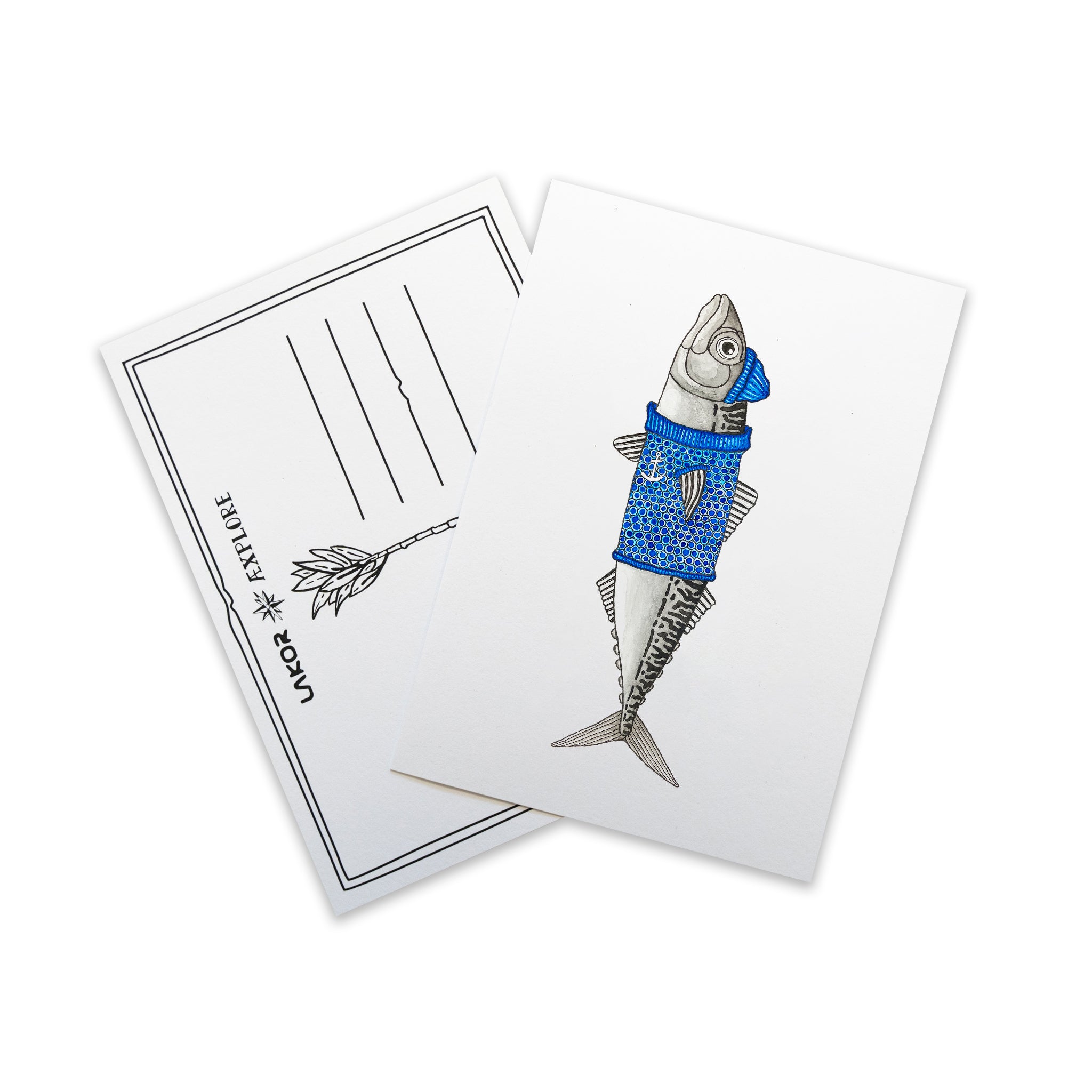 Maritime Mackerel Postkort
