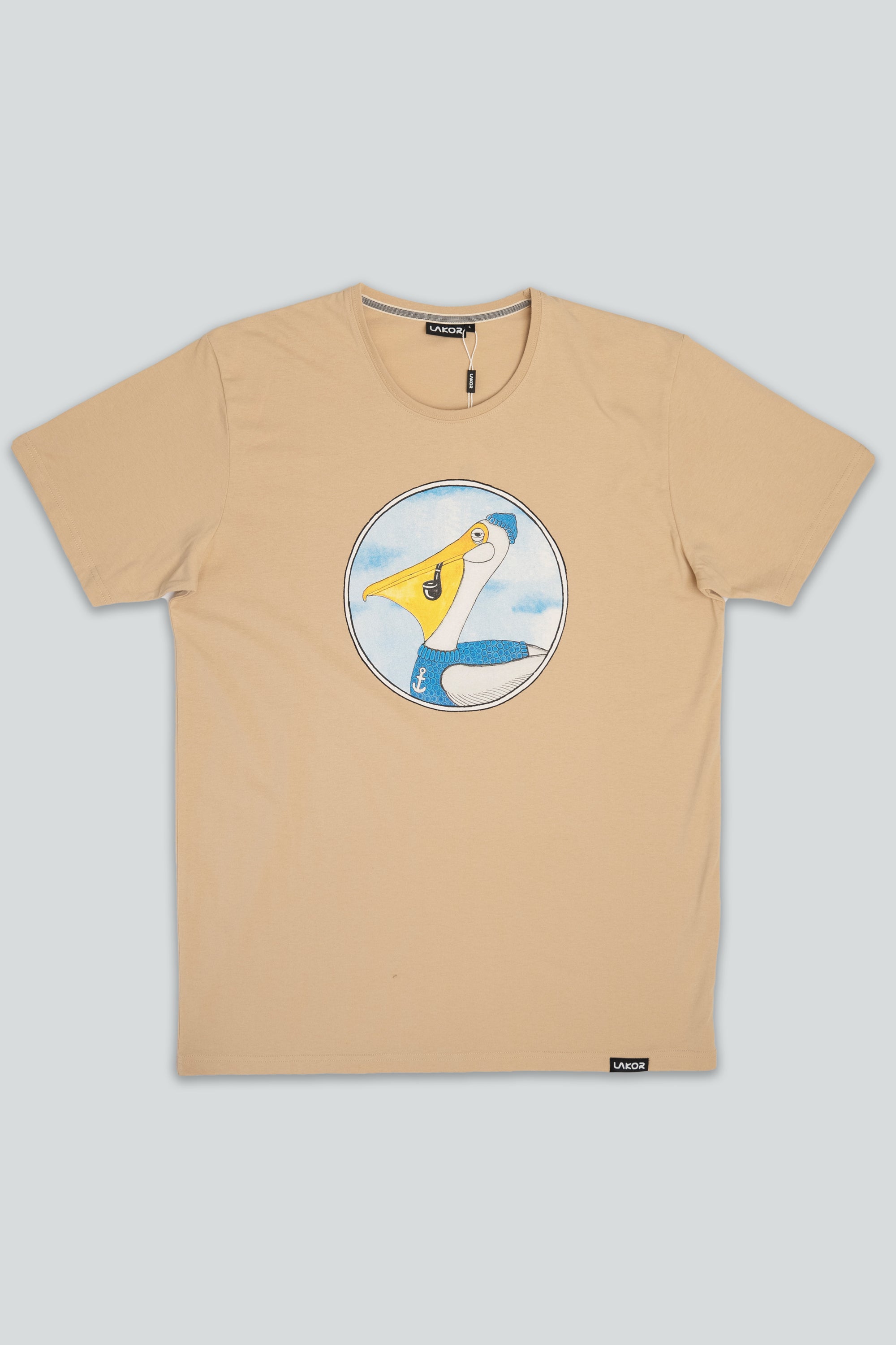 Pipe Pelican T-shirt (Light Brown)